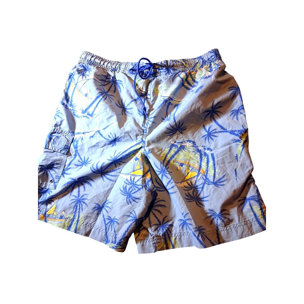 Ralph Lauren Polo Sport Swim Trunks Lined Size L Paddle Boat‎ Beach Pool